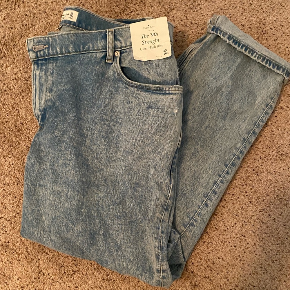 Curve love ultra high rise 90s straight jeans